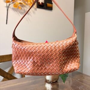 Dune London brown  Woven Shoulder Bag